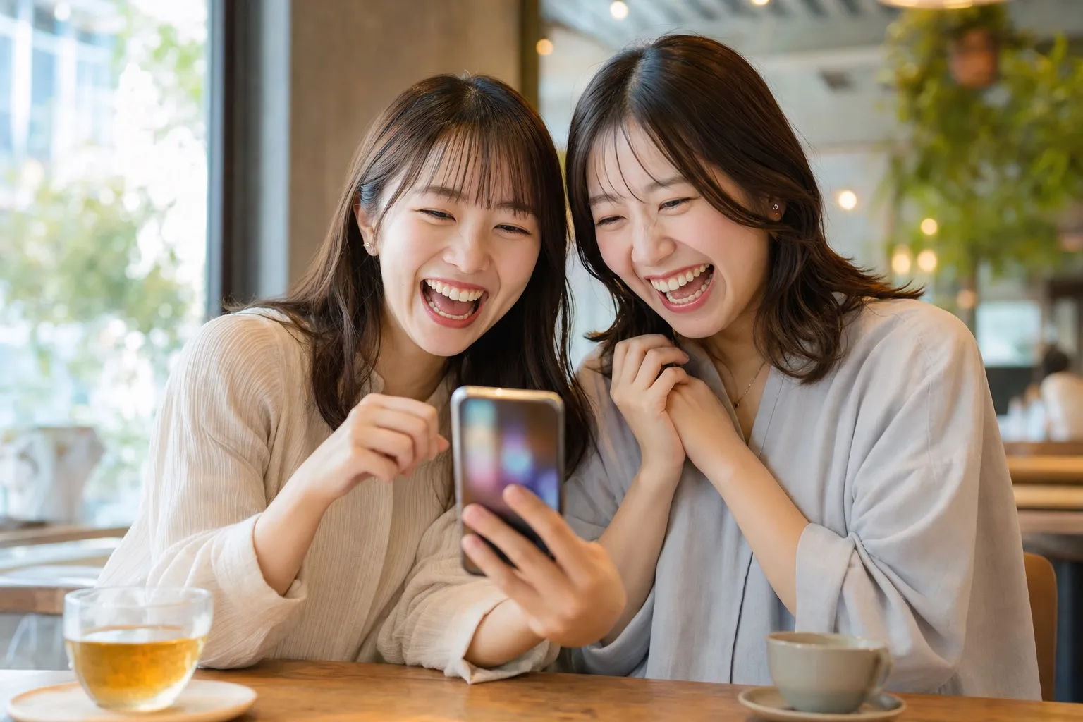 スマホでショートドラマに見入る視聴者