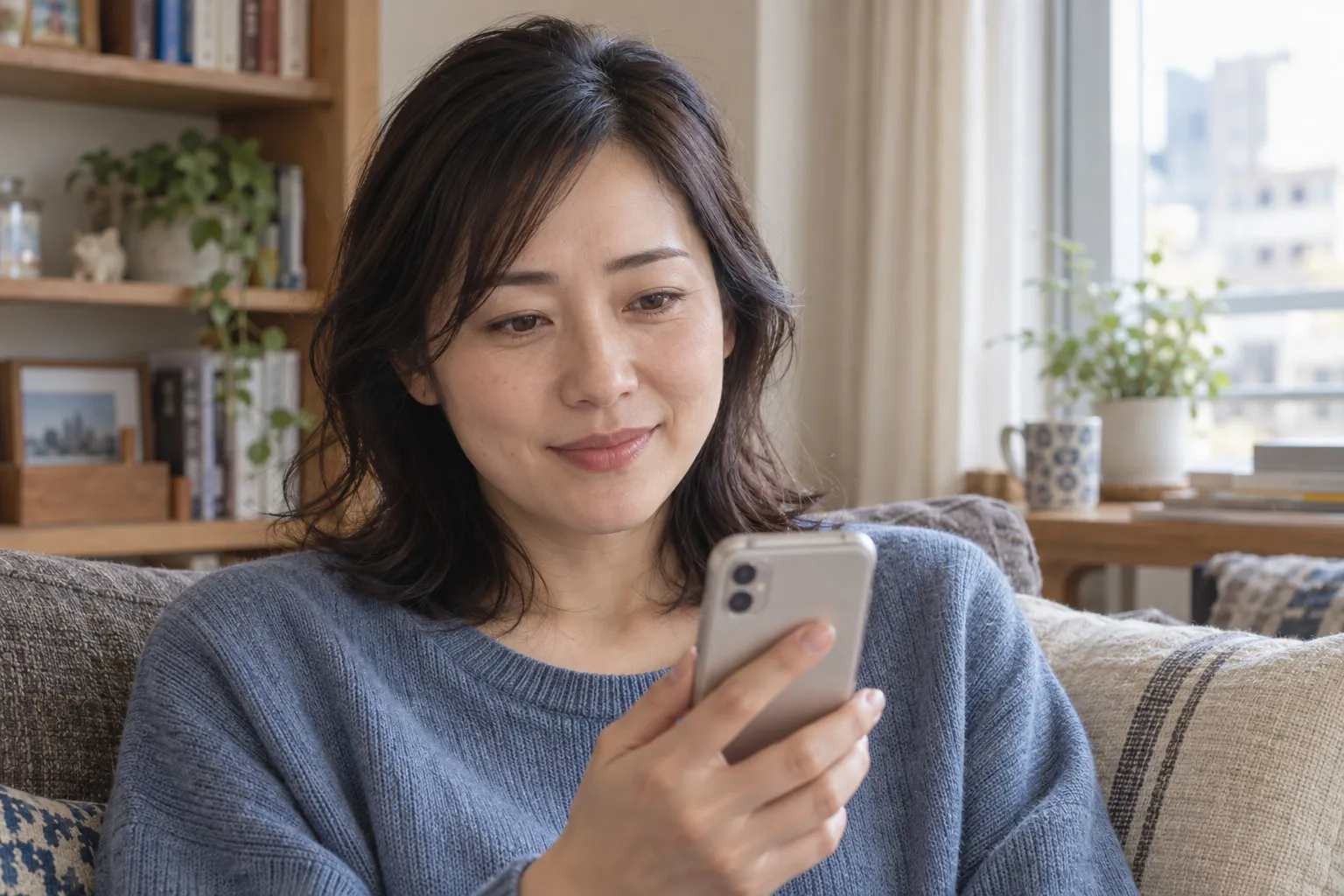 縦型モニターを確認する監督